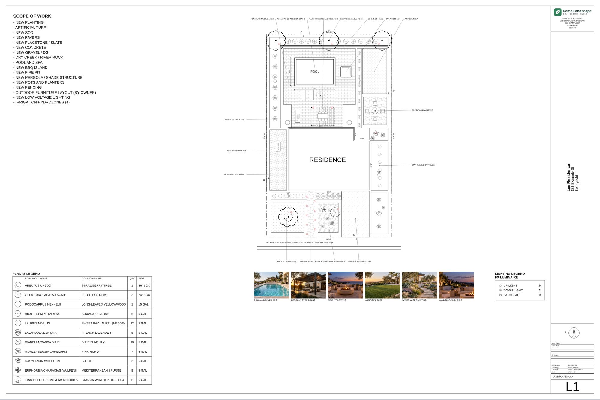 A finished L1 plan sheet